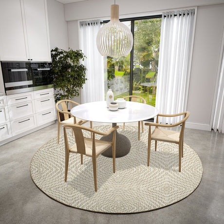 Dalyn Brisbane BR3 Ivory Rug shown in a room