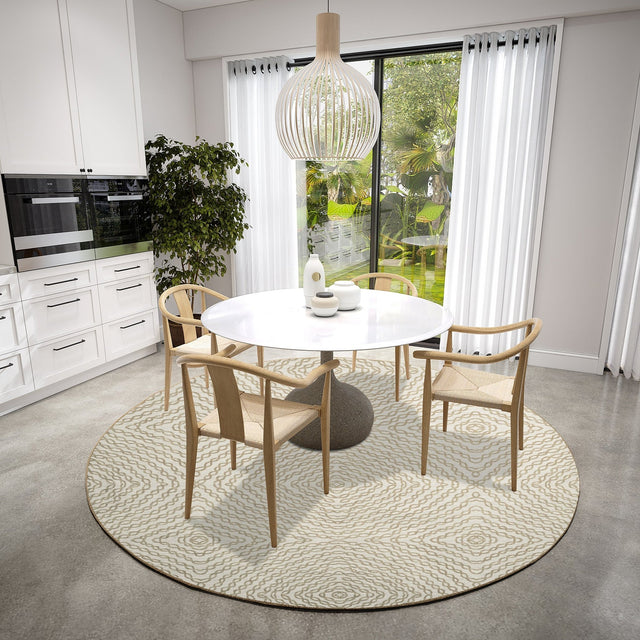 Dalyn Brisbane BR3 Ivory Rug shown in a room