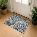 Dalyn Brisbane BR3 Midnight Rug shown in a room