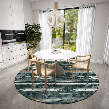 Dalyn Brisbane BR4 Midnight Rug shown in a room
