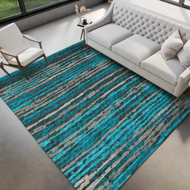 Dalyn Brisbane BR4 Teal Rug shown in a room