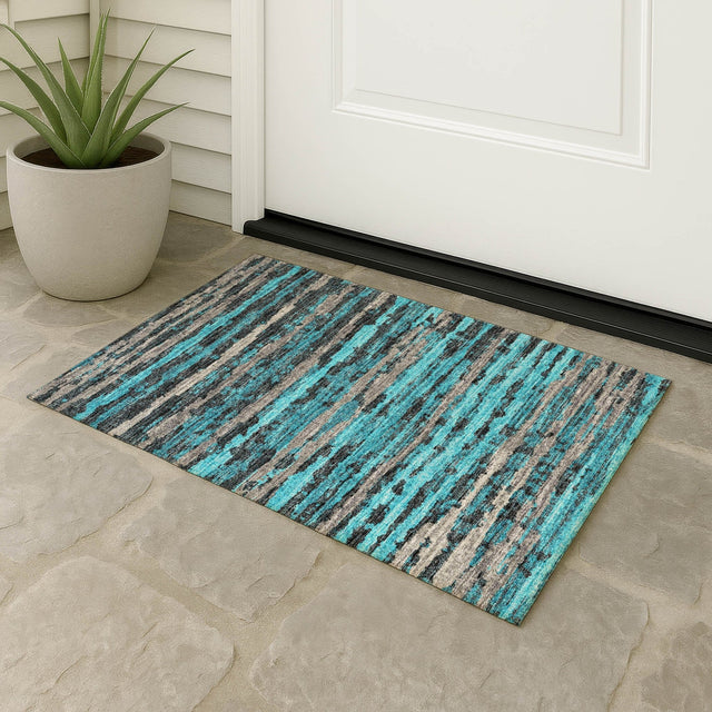 Dalyn Brisbane BR4 Teal Rug outdoor lifestyle image
