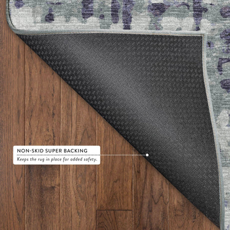 Dalyn Brisbane BR5 Eggplant Rug backing detail