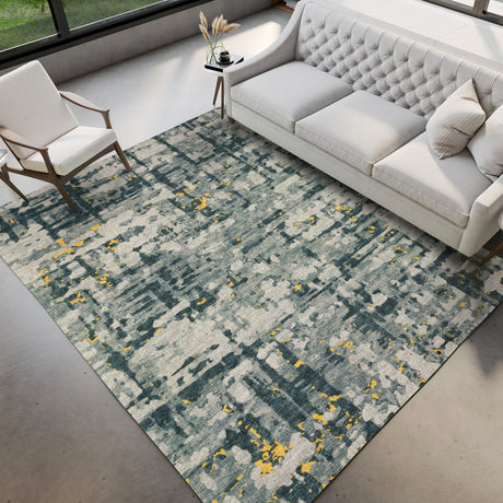 Dalyn Brisbane BR5 Gold Rug shown in a room