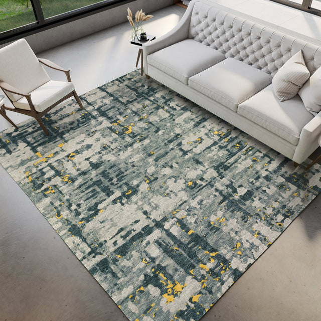 Dalyn Brisbane BR5 Gold Rug shown in a room