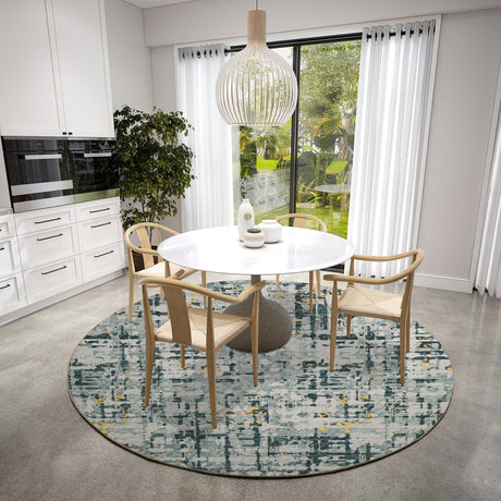 Dalyn Brisbane BR5 Gold Rug shown in a room