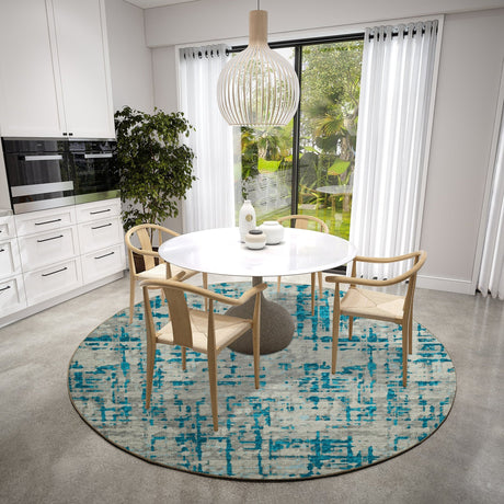 Dalyn Brisbane BR5 Teal Rug shown in a room