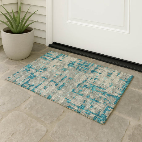 Dalyn Brisbane BR5 Teal Rug outdoor lifestyle image