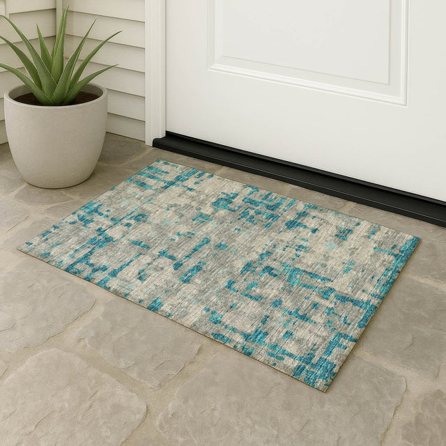 Dalyn Brisbane BR5 Teal Rug outdoor lifestyle image