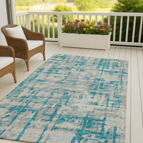 Dalyn Brisbane BR5 Teal Rug outdoor lifestyle image