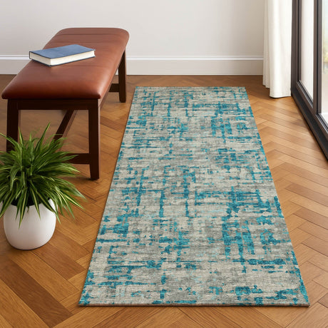 Dalyn Brisbane BR5 Teal Rug shown in a room