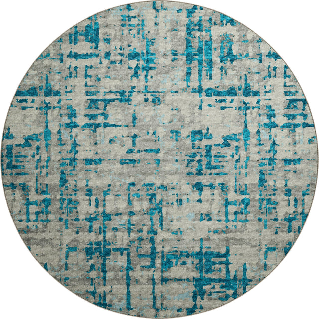 Dalyn Brisbane BR5 Teal Rug round rug