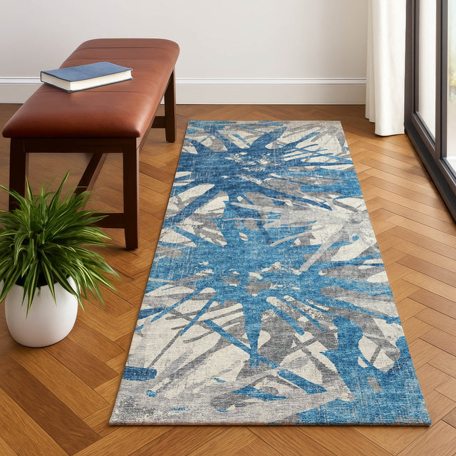Dalyn Brisbane BR6 Cobalt Rug shown in a room