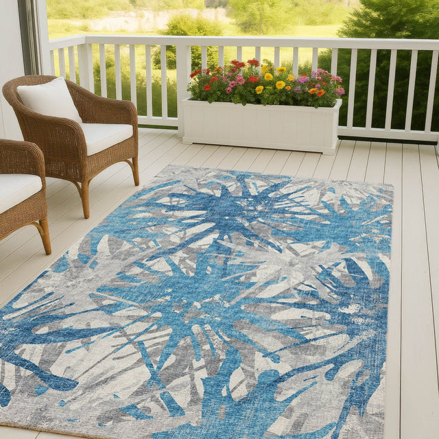 Dalyn Brisbane BR6 Cobalt Rug outdoor lifestyle image