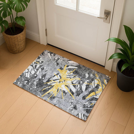 Dalyn Brisbane BR6 Gold Rug shown in a room