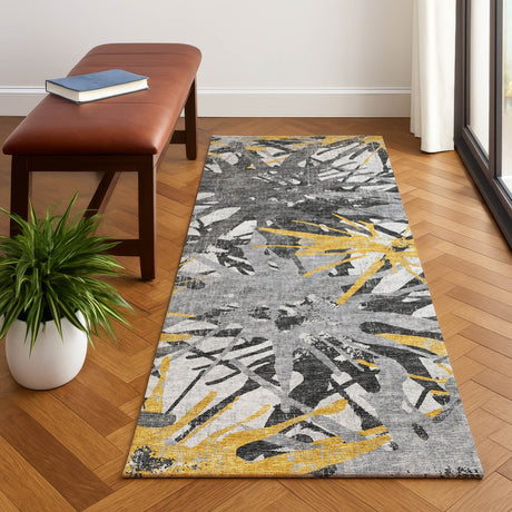 Dalyn Brisbane BR6 Gold Rug shown in a room