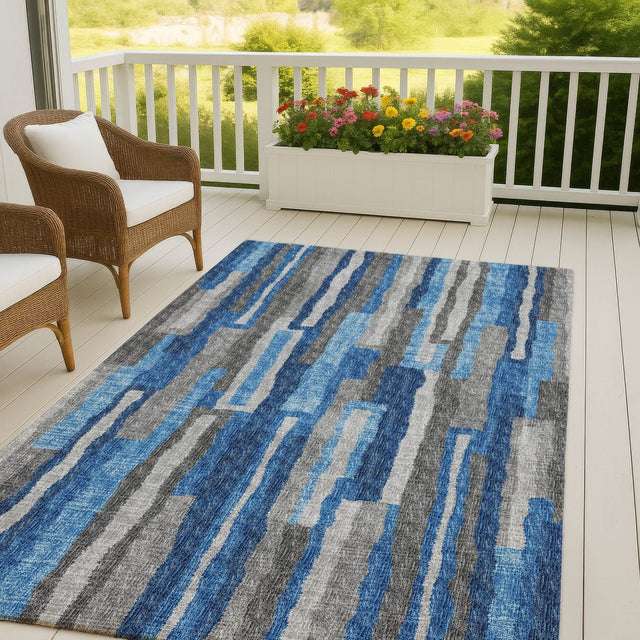 Dalyn Brisbane BR7 Navy Rug outdoor lifestyle image
