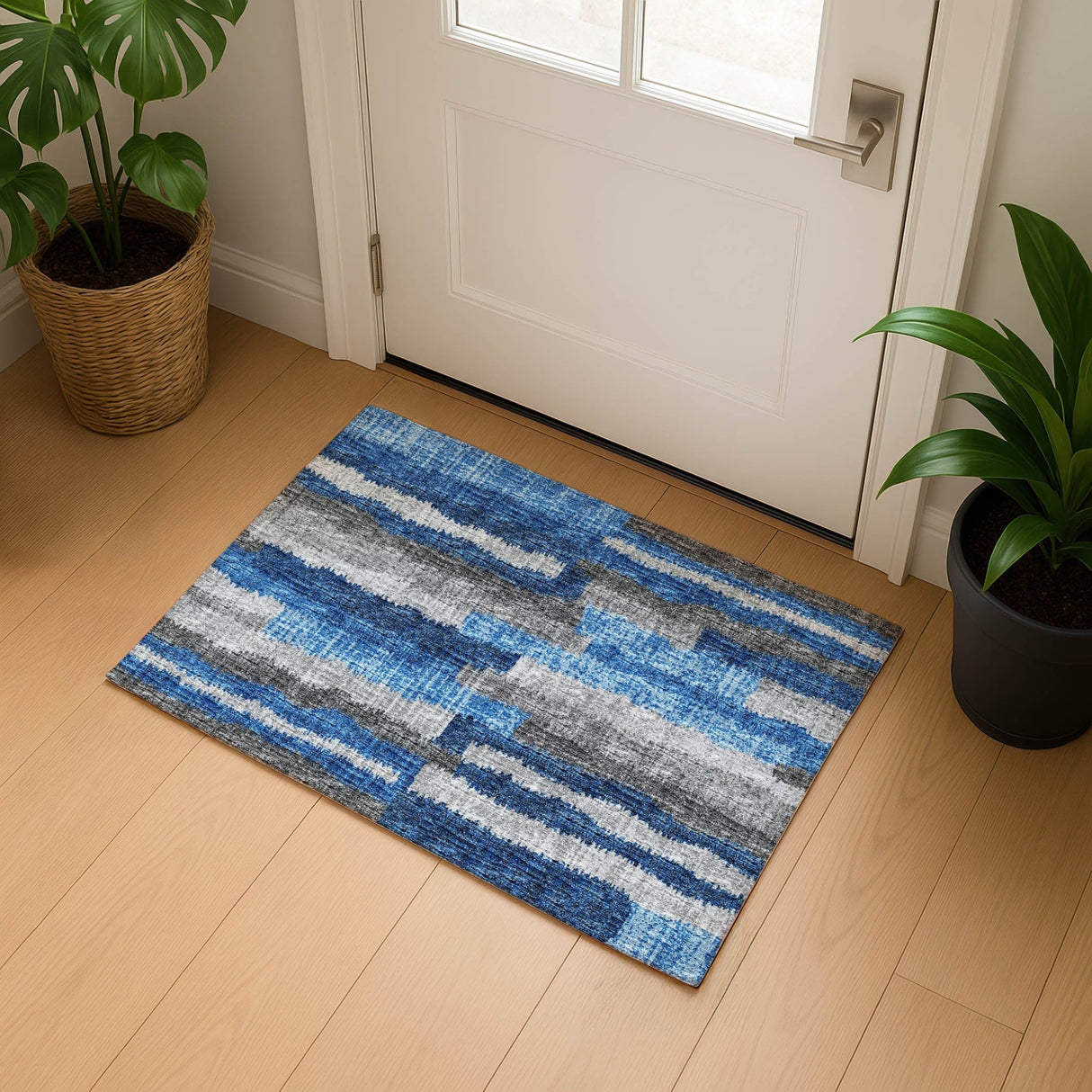 Dalyn Brisbane BR7 Navy Rug shown in a room