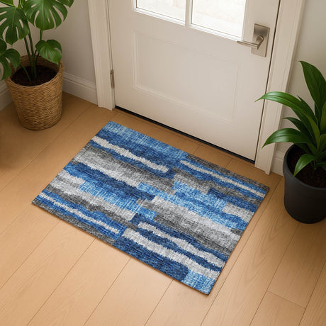 Dalyn Brisbane BR7 Navy Rug shown in a room