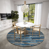 Dalyn Brisbane BR7 Navy Rug shown in a room