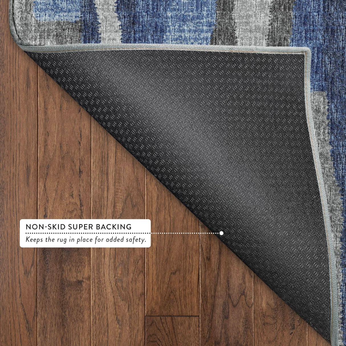 Dalyn Brisbane BR7 Navy Rug backing detail