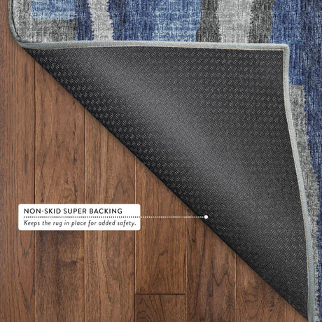Dalyn Brisbane BR7 Navy Rug backing detail