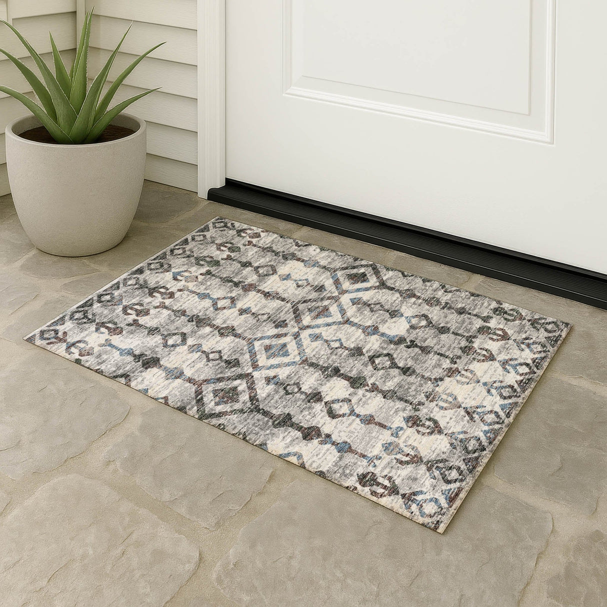 Dalyn Brisbane BR8 Silver Rug outdoor lifestyle image