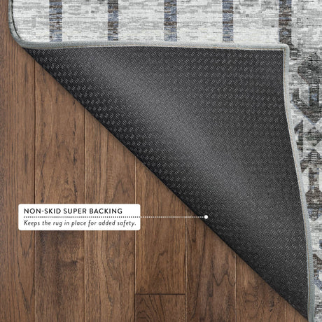 Dalyn Brisbane BR8 Silver Rug backing detail