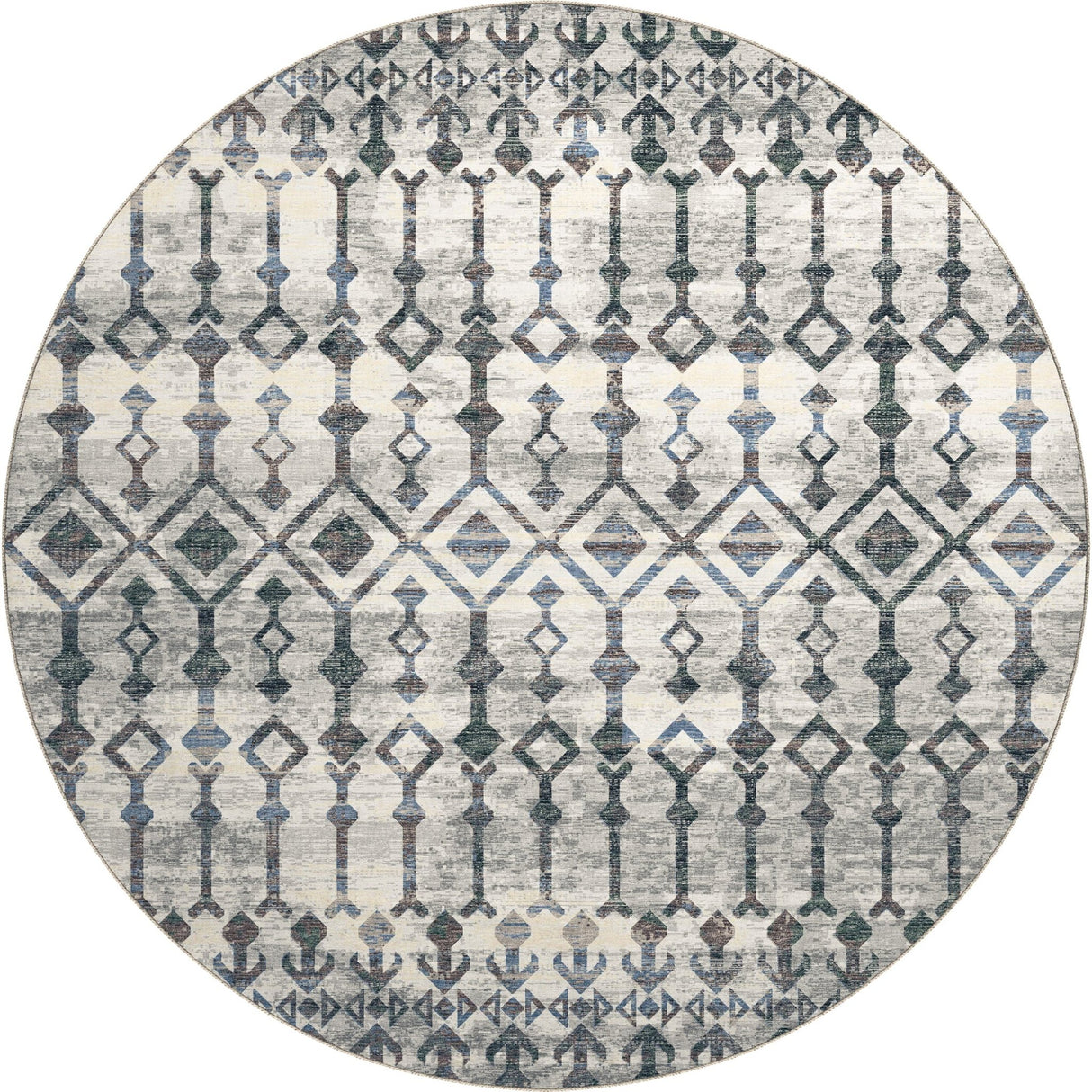 Dalyn Brisbane BR8 Silver Rug round rug