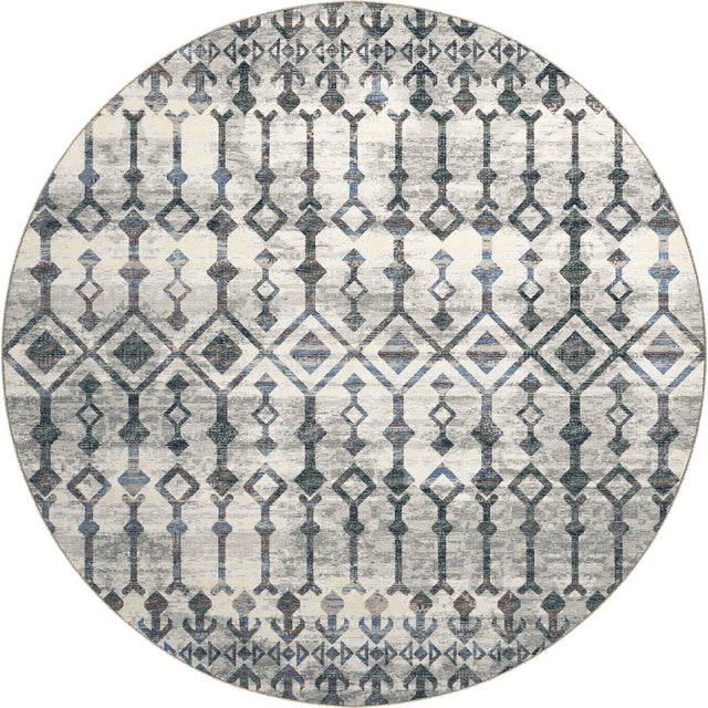 Dalyn Brisbane BR8 Silver Rug round rug