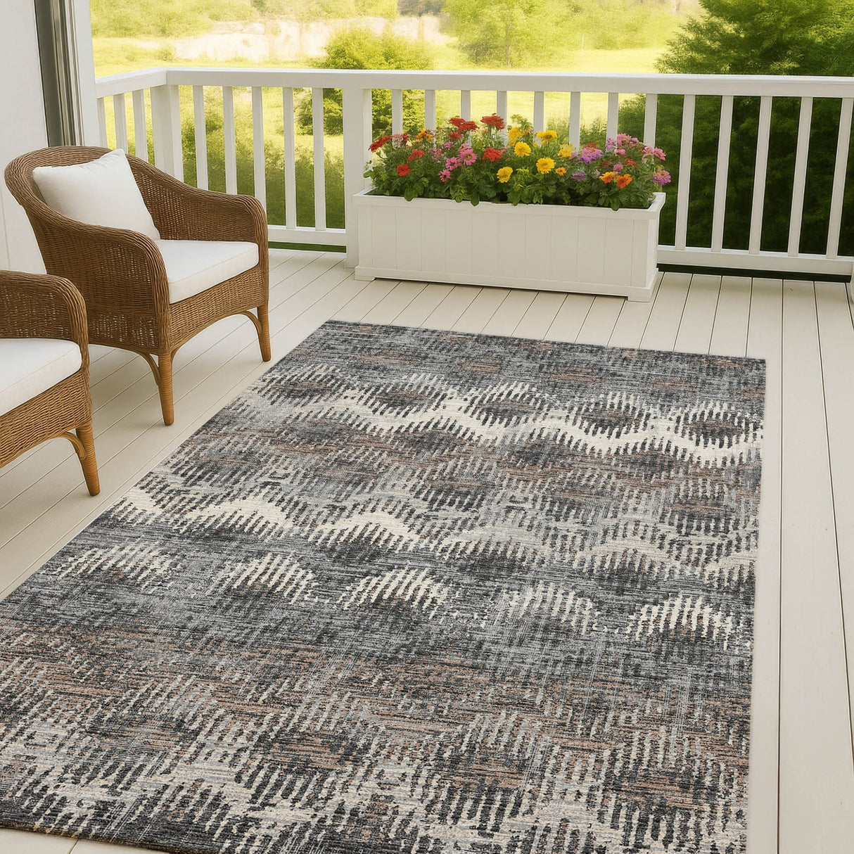 Dalyn Brisbane BR9 Midnight Rug outdoor lifestyle image