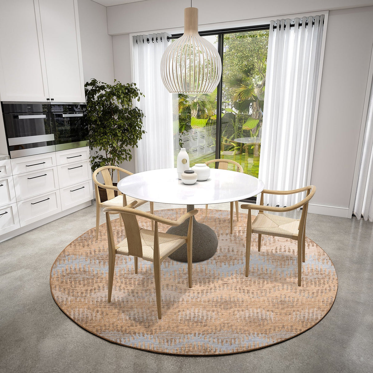 Dalyn Brisbane BR9 Sandstone Rug shown in a room