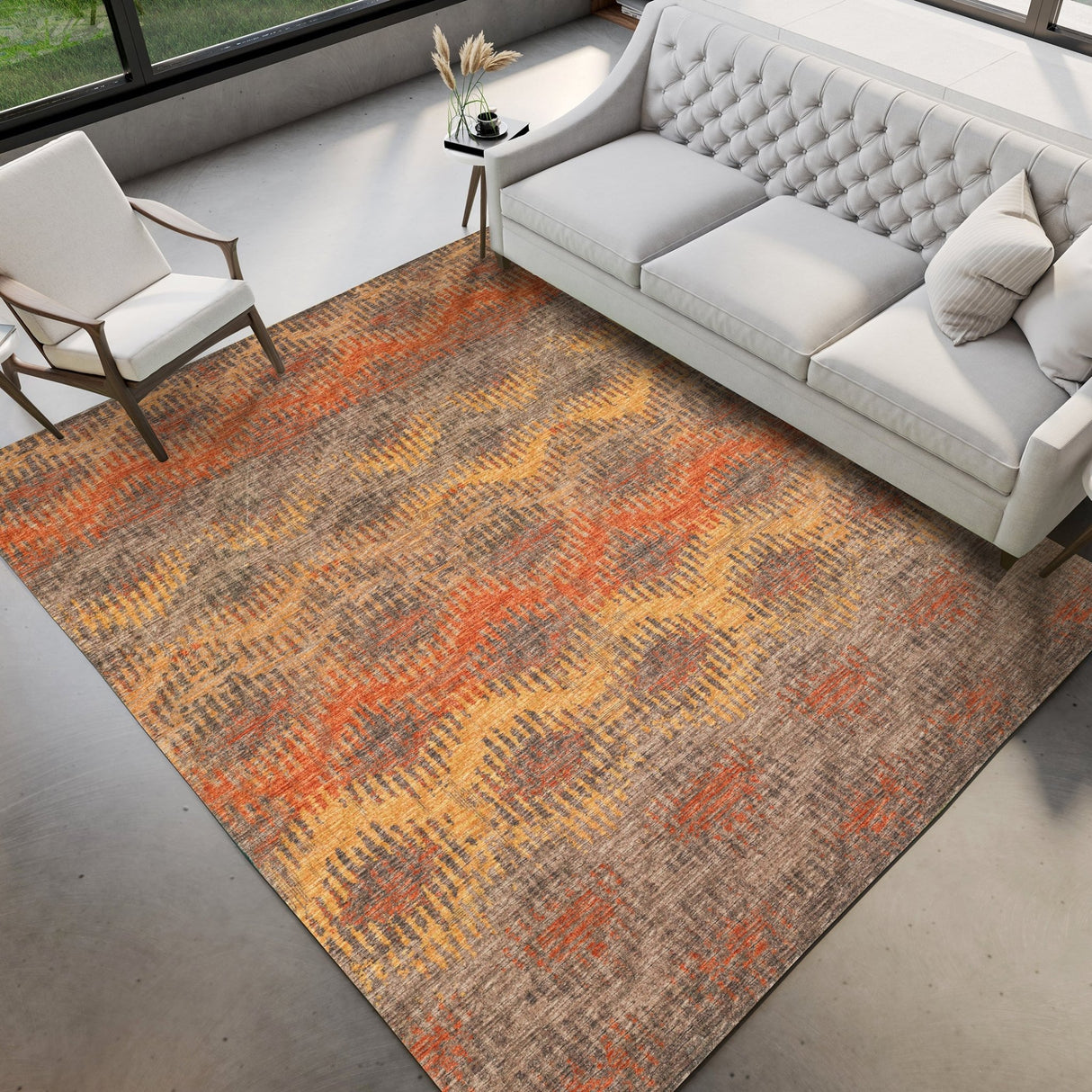 Dalyn Brisbane BR9 Sunset Rug shown in a room