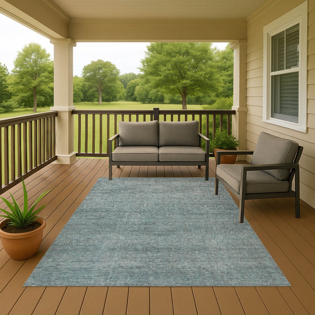 Dalyn Burano BU1 Seafoam Rug outdoor lifestyle image