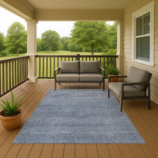 Dalyn Burano BU1 Sky Rug outdoor lifestyle image