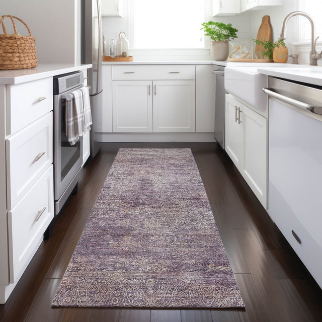 Dalyn Burano BU10 Plum Rug shown in a room