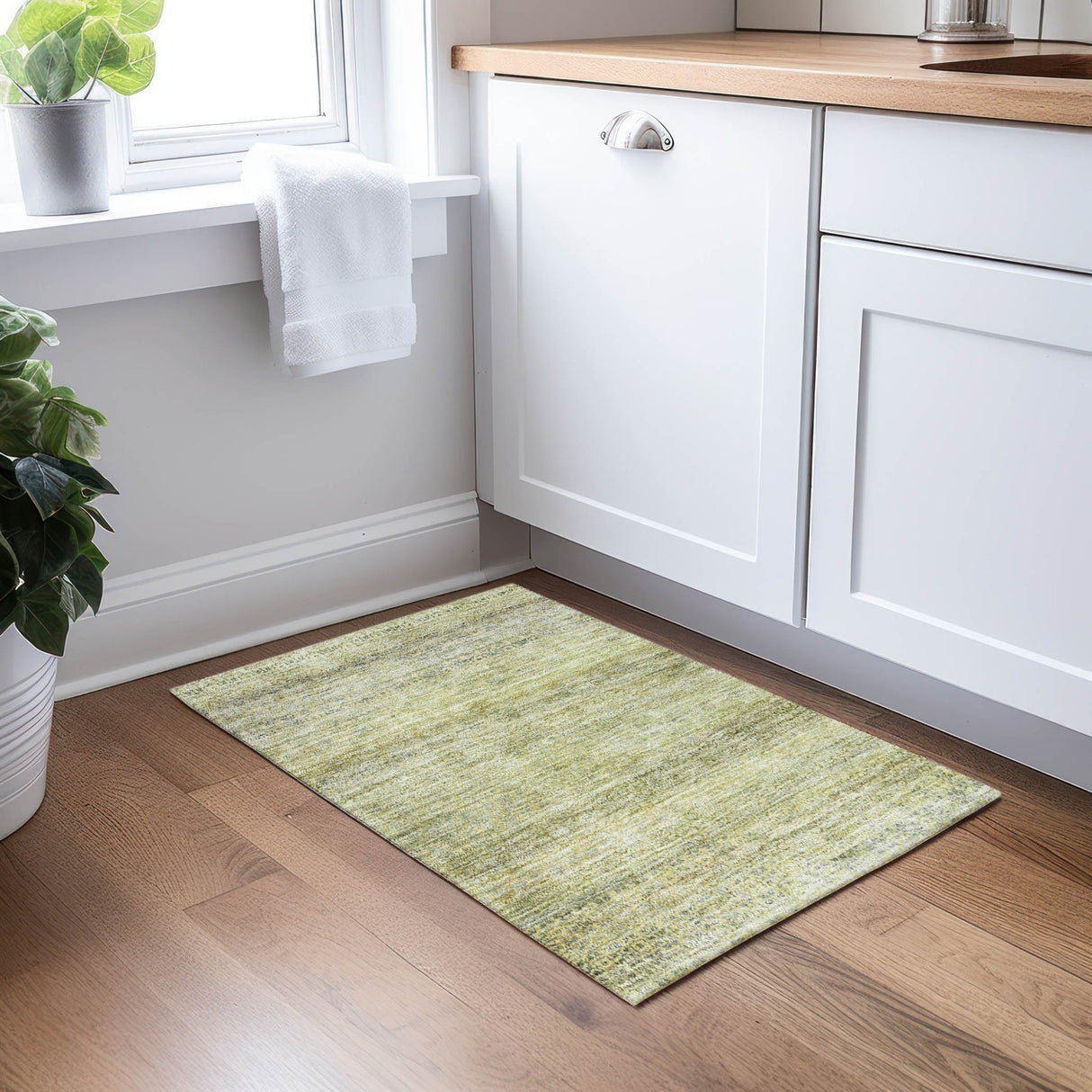 Dalyn Burano BU12 Aloe Rug shown in a room