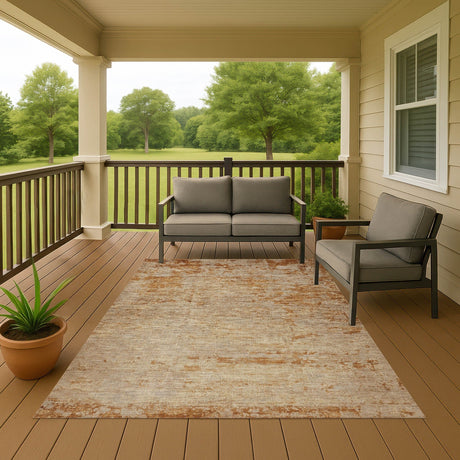 Dalyn Burano BU2 Copper Rug outdoor lifestyle image