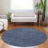 Dalyn Burano BU3 Navy Rug shown in a room