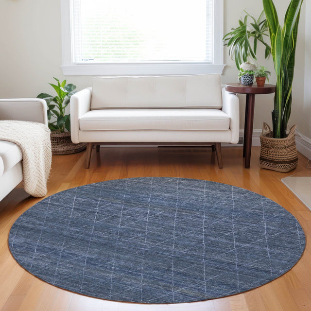 Dalyn Burano BU3 Navy Rug shown in a room