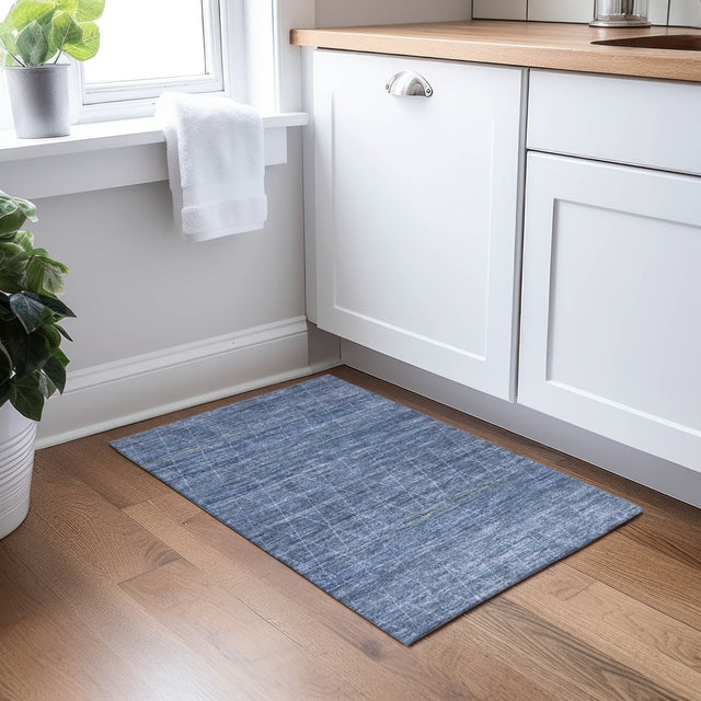 Dalyn Burano BU3 Navy Rug shown in a room