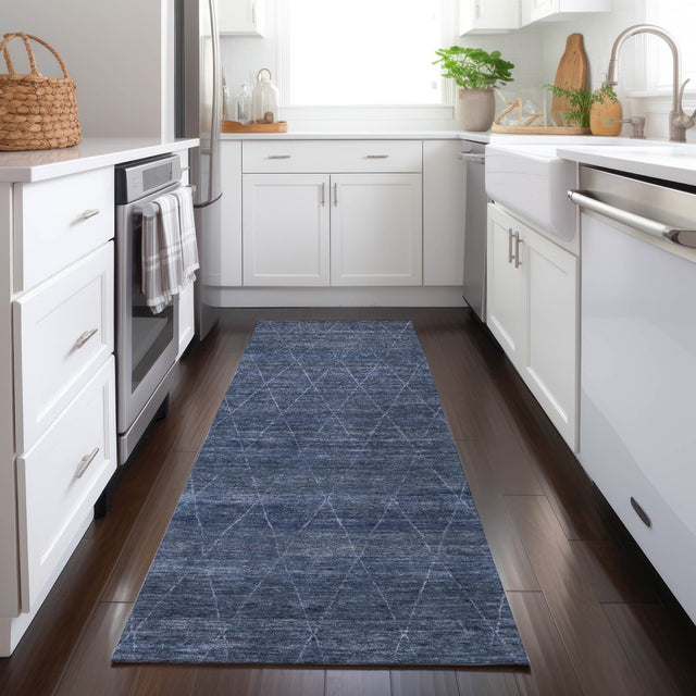 Dalyn Burano BU3 Navy Rug shown in a room