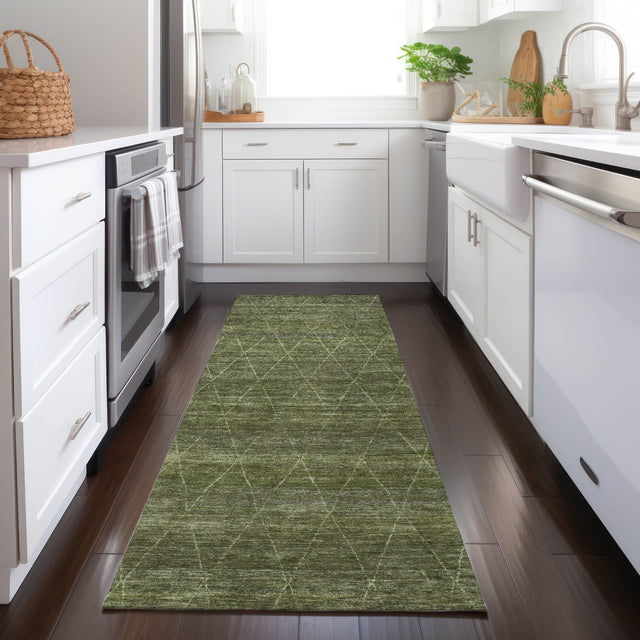 Dalyn Burano BU3 Olive Rug shown in a room