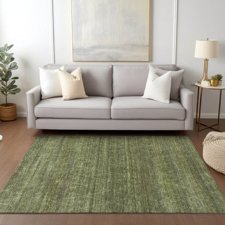 Dalyn Burano BU3 Olive Rug shown in a room