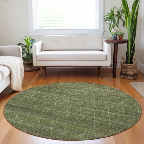 Dalyn Burano BU3 Olive Rug shown in a room