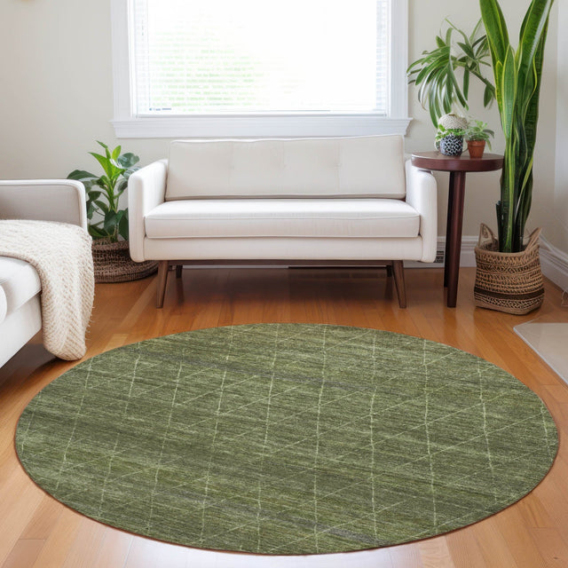 Dalyn Burano BU3 Olive Rug shown in a room