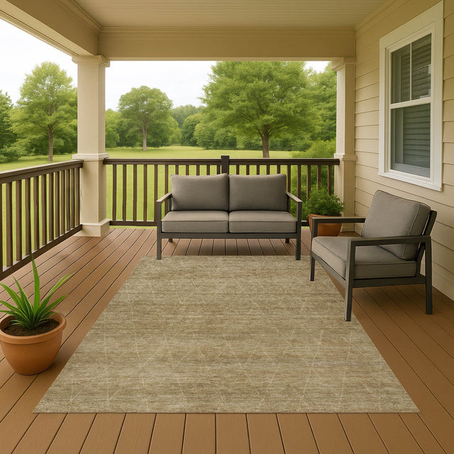 Dalyn Burano BU3 Wheat Rug outdoor lifestyle image