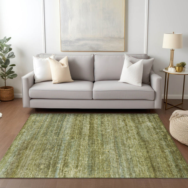 Dalyn Burano BU4 Olive Rug shown in a room