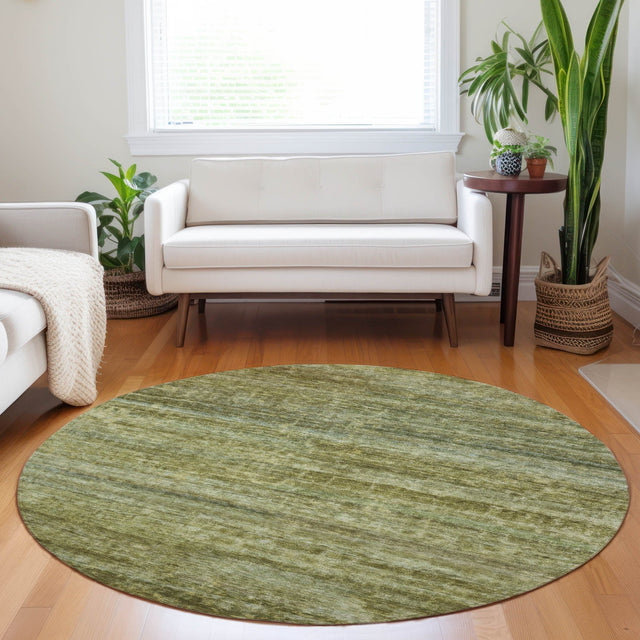 Dalyn Burano BU4 Olive Rug shown in a room