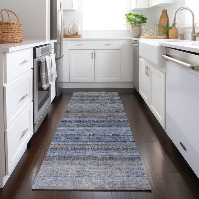 Dalyn Burano BU5 Blue Rug shown in a room